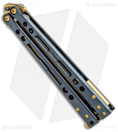 Hom Design Specter Elite Titanium Balisong Butterfly Knife (4.4" Gold)