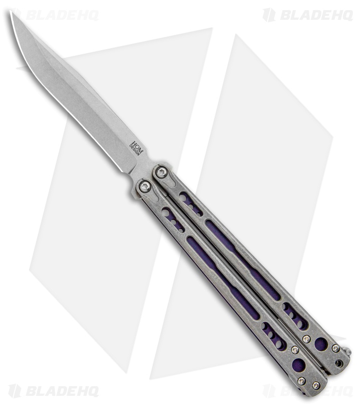 Hom Design Chimera - Butterfly Knife | Tumbled Ti | Blade HQ