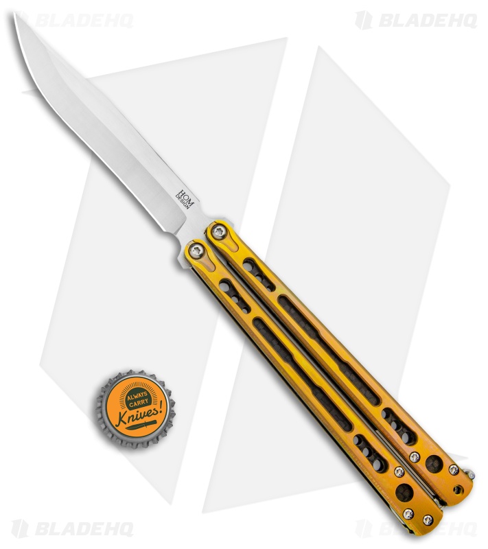 Hom Design Chimera - Premium Butterfly Knife | Gold Ti | Blade HQ