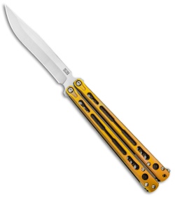 Hom Design Chimera Premium Balisong Knife Gold Ti/CF (4.75 Satin)