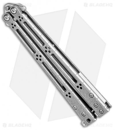 Hom Design Basilisk-R Titanium Balisong Butterfly Knife (4.6" SW) SS Spacers