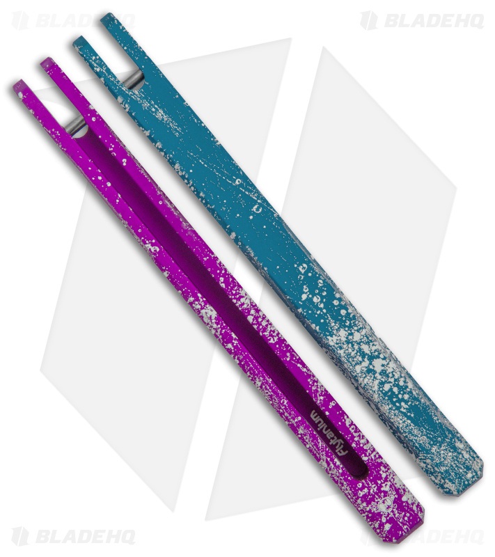 Flytanium Splatter Aluminum Channel Handles for Kershaw Lucha Balisong Knife