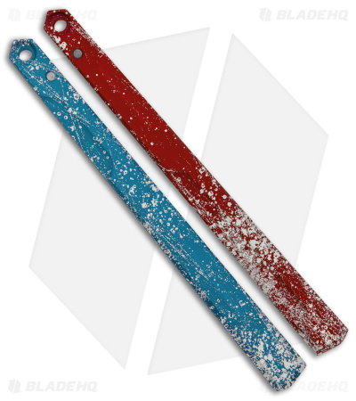 Flytanium Splatter Aluminum Channel Handles for Kershaw Lucha Balisong Knife