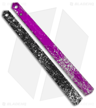 Flytanium Splatter Aluminum Channel Handles for Kershaw Lucha Balisong Knife