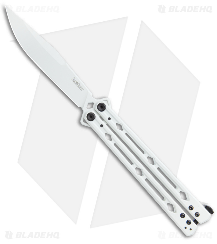 Kershaw Stormtrooper White Lucha Balisong Butterfly Knife (4.5" White) Blade HQ