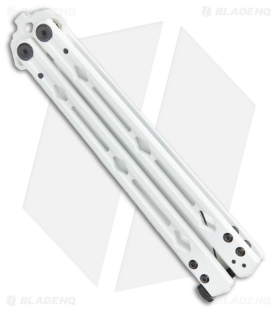 Kershaw Stormtrooper White Lucha Balisong Butterfly Knife (4.5" White) Blade HQ
