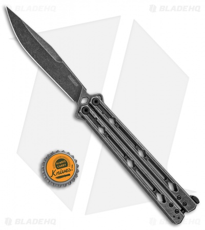 Kershaw Lucha Balisong Butterfly Knife Blackwash (4.5" Blackwash)