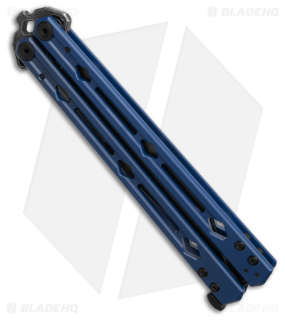 Kershaw Lucha Balisong Butterfly Knife Blue (4.5" Blackwash) 5150BLUBW