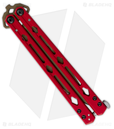Kershaw Lucha Balisong Butterfly Knife Red (4.5" Bronze) KS5150REDBRZ