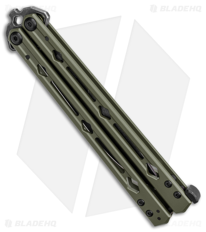 Kershaw Lucha Balisong Butterfly Knife OD Green (4.5" Blackwash) 5150ODBW