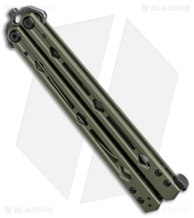 Kershaw Lucha Balisong Butterfly Knife OD Green (4.5" Blackwash) 5150ODBW