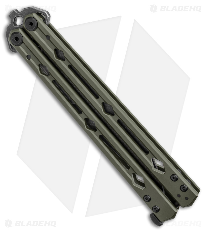Kershaw Lucha Balisong Butterfly Knife OD Green (4.5" Blackwash) 5150ODBW