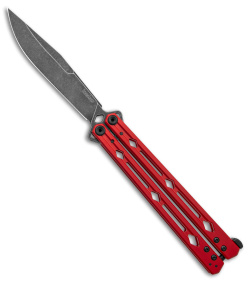 Kershaw Lucha Balisong Butterfly Knife Red (4.5&quot; Blackwash) 5150RDBW | 128148