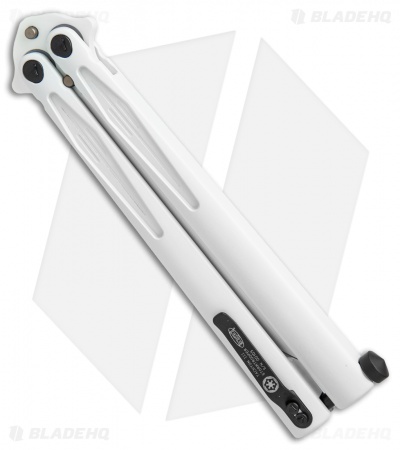 Microtech Tachyon III Balisong Butterfly Storm Trooper (4.5" White) 173-1ST