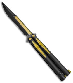 Microtech Tachyon III Balisong Butterfly Knife BM (4.5" Black/Yellow) 173-1BM