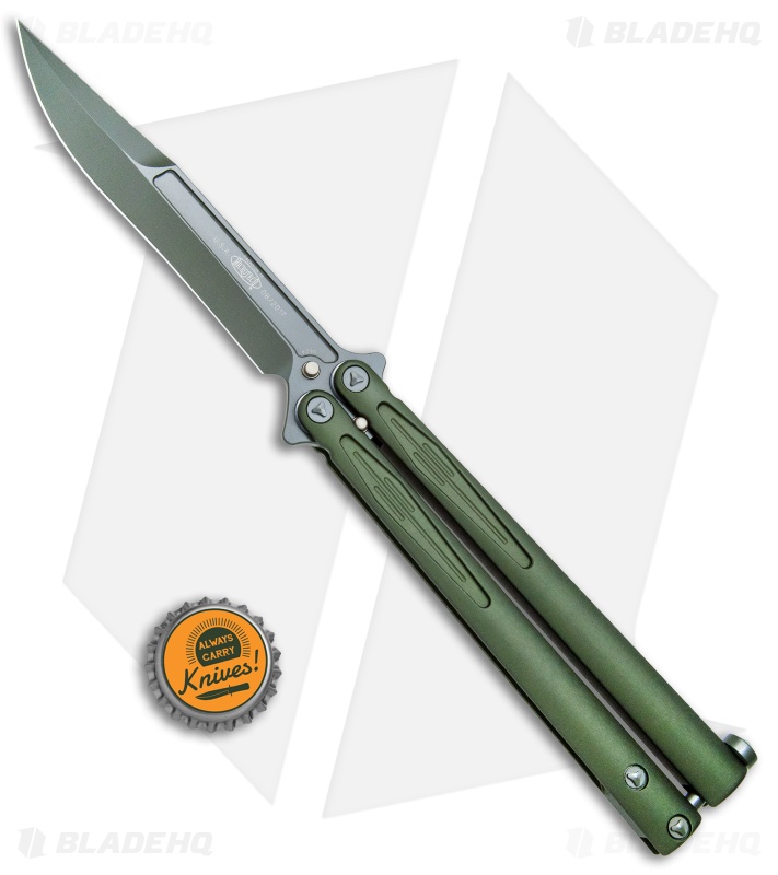 Unisletion Kyon☆ Microtech Tachyon III Butterfly Knife | OD Green | Blade HQ