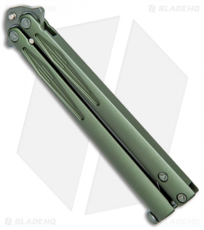 Microtech Tachyon III Balisong Butterfly OD Green (4.5" Sharpened Top Swedge OD)