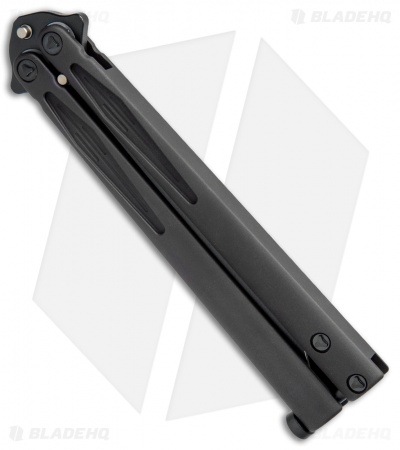 Microtech Tachyon III Balisong Butterfly Knife Tactical (4.5" Black Serr) 173-2T
