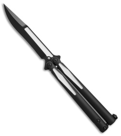 Microtech Tachyon III Balisong Butterfly Knife Venom (4.5" Black/White) 173-1VM