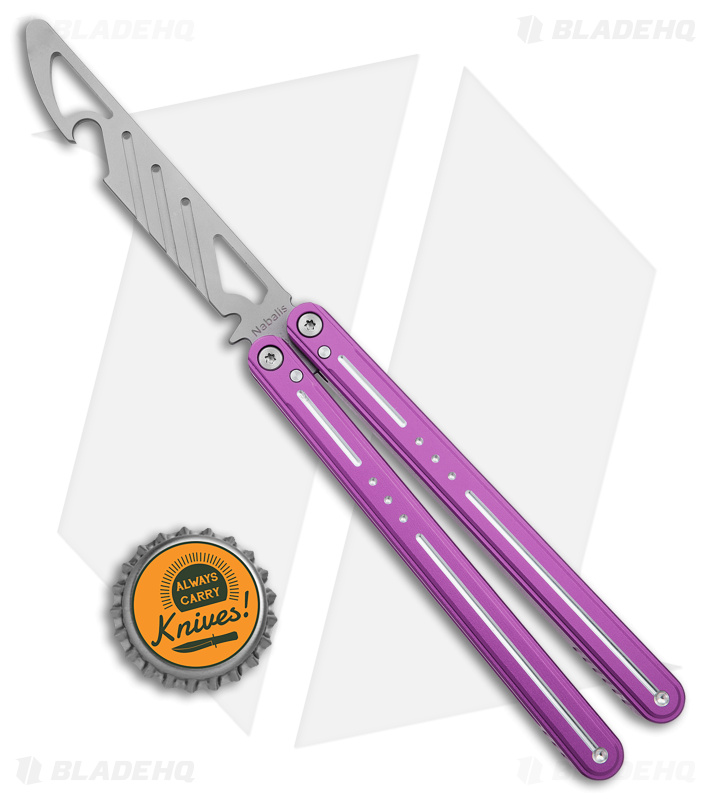 Nabalis The Morse Balisong Trainer Purple Aluminum-Blade HQ