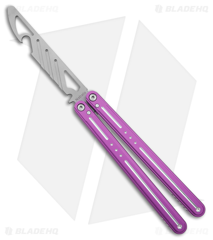 Nabalis The Morse Balisong Trainer Purple Aluminum-Blade HQ