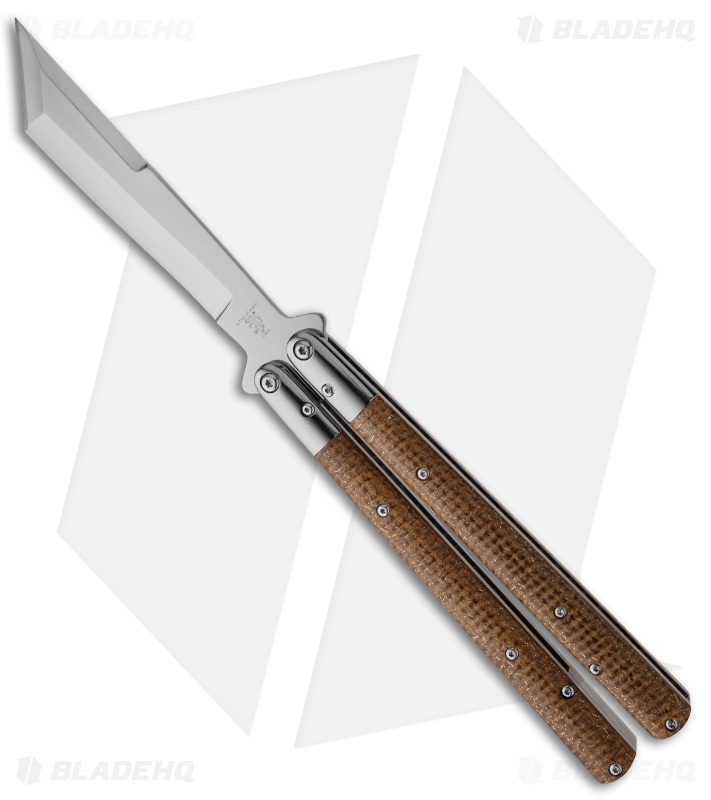 Sam Eddleman Weehawk Tanto Balisong Butterfly Knife Thunderstorm Kevlar