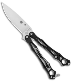 Spyderco SmallFly 2 Balisong Butterfly Knife Black G-10 (3.4&quot; Satin) B02GP2 | 127330