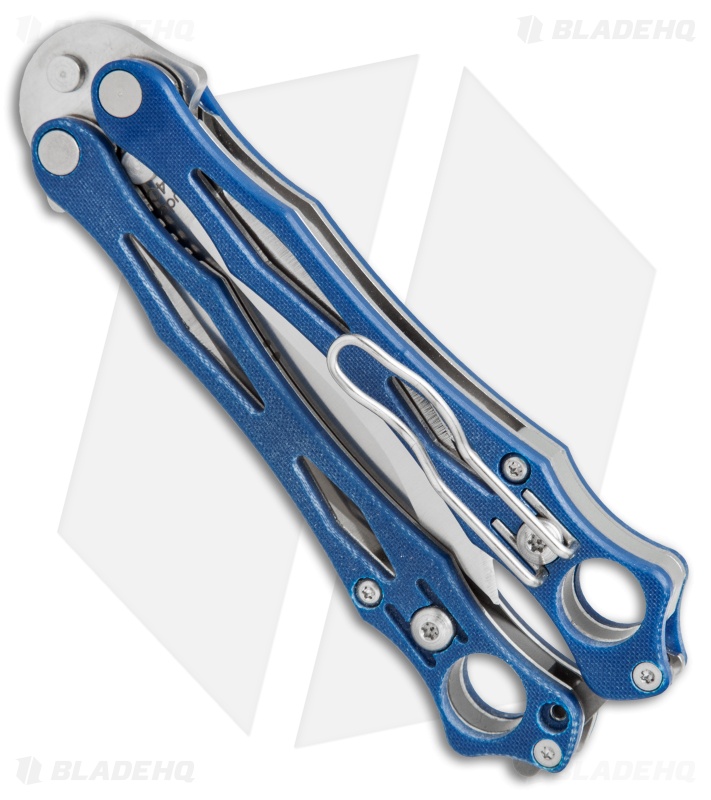 Spyderco SmallFly Blue G10 Butterfly Knife Balisong Flipper B02GPBL *Collection*