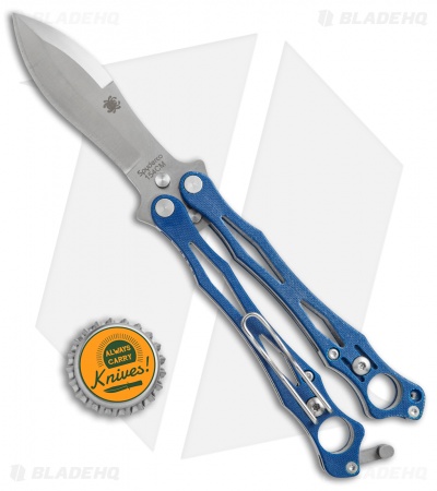 Spyderco SmallFly Blue G10 Butterfly Knife Balisong Flipper B02GPBL *Collection*