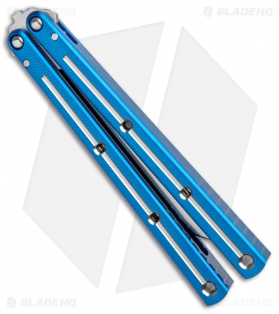Squid Industries Krake Raken Tanto Balisong Butterfly Dual Tone (4.5" Satin) 