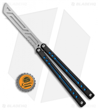 Squid Industries Nautilus Butterfly Balisong Trainer Blue/Black V2 (Satin) 