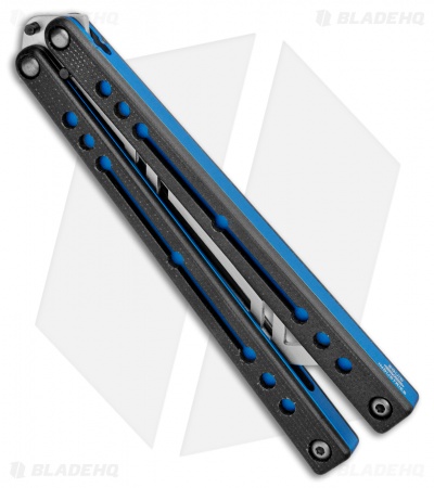 Squid Industries Nautilus Butterfly Balisong Trainer Blue/Black V2 (Satin) 