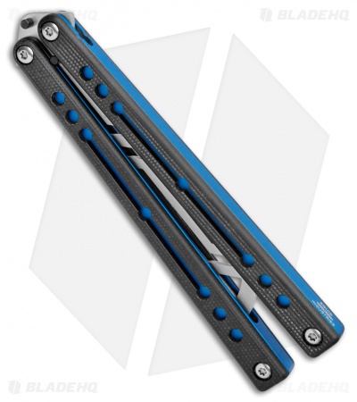 Squid Industries Nautilus Butterfly Balisong Trainer Blue/Black V2 (Satin) 