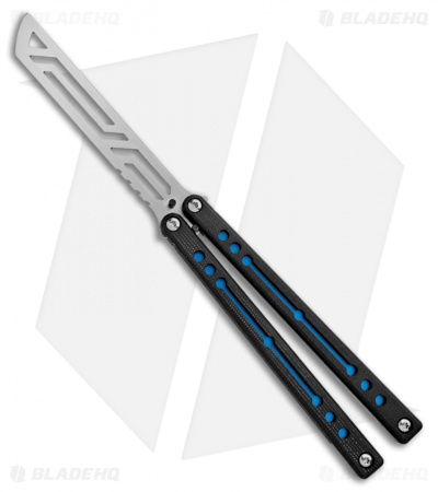 Squid Industries Nautilus Butterfly Balisong Trainer Blue/Black V2 (Satin) 