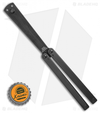 Squid Industries Squiddy-B Butterfly Balisong Trainer Black Acetal (4.3" Black) 