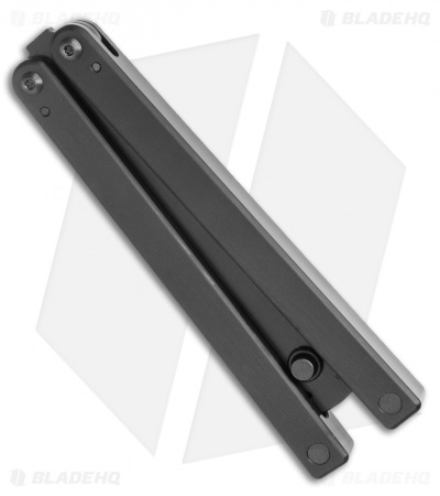 Squid Industries Squiddy-B Butterfly Balisong Trainer Black Acetal (4.3" Black) 