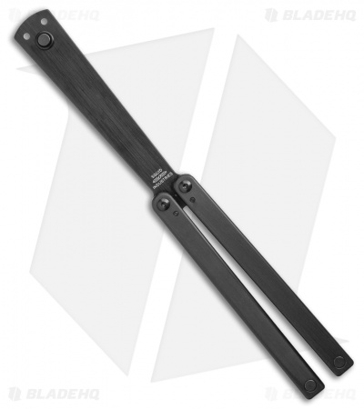 Squid Industries Squiddy-B Butterfly Balisong Trainer Black Acetal (4.3" Black) 