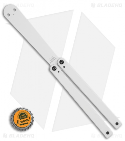 Squid Industries Squiddy Butterfly Balisong Trainer White PVC (4.3 