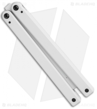 Squid Industries Squiddy Butterfly Balisong Trainer White PVC (4.3 