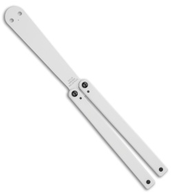 Squid Industries Squiddy Butterfly Balisong Trainer White PVC (4.3 