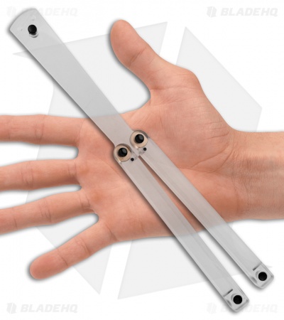 Squid Industries Squiddy-C Butterfly Balisong Trainer Clear PVC (4.5" Clear) 