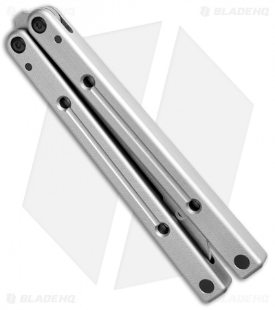 Squid Industries Squidtrainer V4 Butterfly Balisong Trainer Silver (4.5" SW) 
