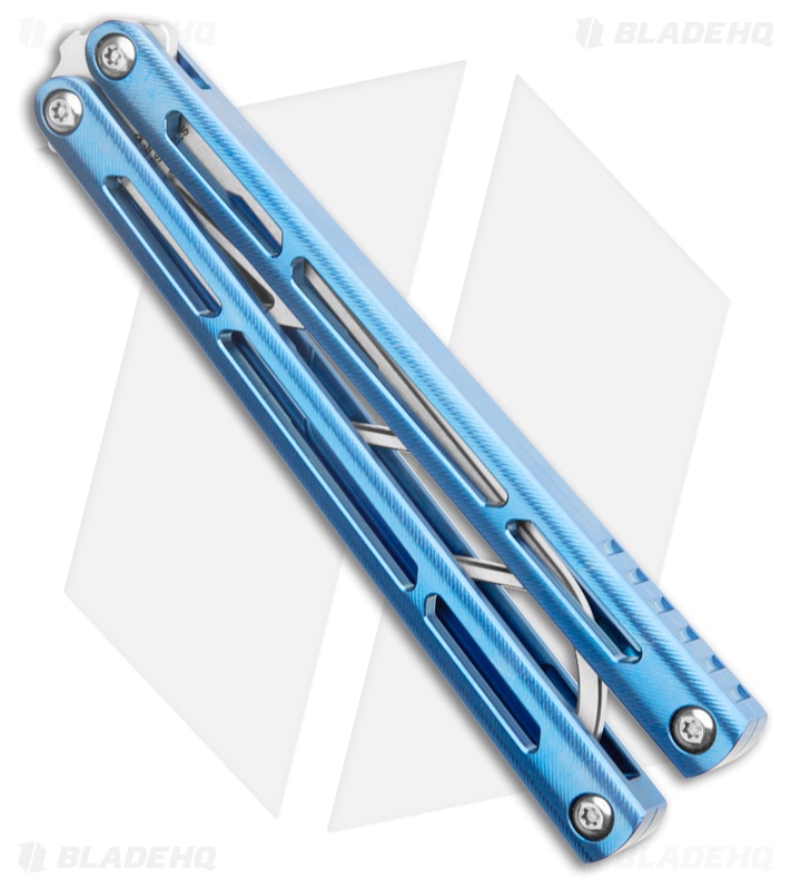 SQUID INDUSTRIES チタン、バタフライナイフトレーナー Anodized Satin Tsunami Trainer – Squid Industries