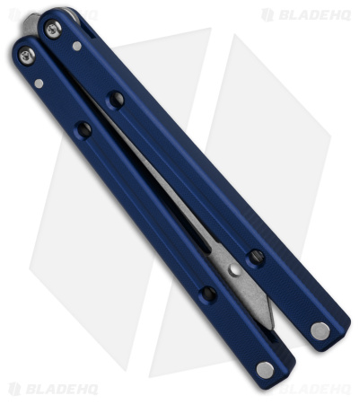 Squid Industries Squidtrainer V4 Butterfly Balisong Trainer Blue (4.5" SW) 