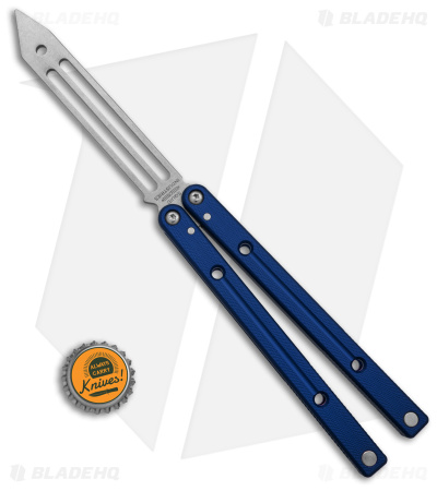 Squid Industries Squidtrainer V4 Butterfly Balisong Trainer Blue (4.5" SW) 