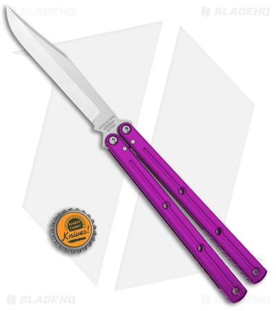 値下げ中 SQUID INDUSTRIES バタフライナイフ パープル Squid Industries Krake Bowie V2.5 Purple (Satin) - Blade HQ