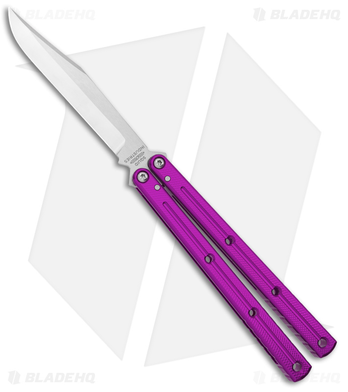 値下げ中 SQUID INDUSTRIES バタフライナイフ パープル Squid Industries Krake Bowie V2.5 Purple (Satin) - Blade HQ