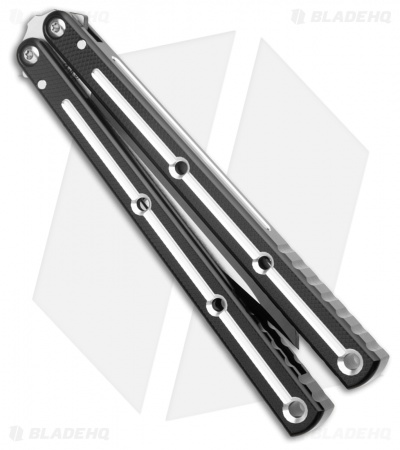 Squid Industries Krake Raken Limited Bowie Balisong Knife Black (4.5" Two-Tone)