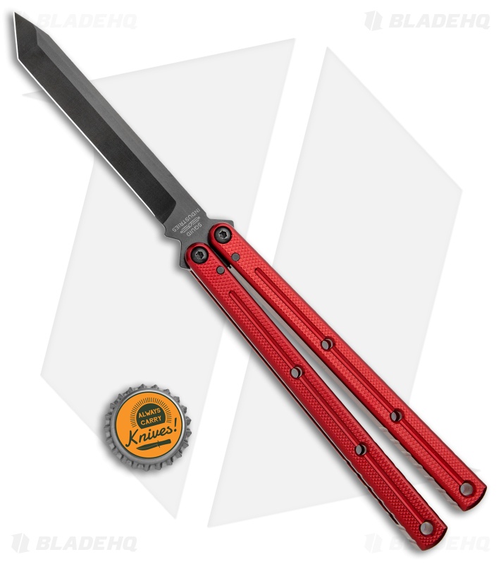 Squid Industries Krake Raken Balisong Butterfly Red + DLC