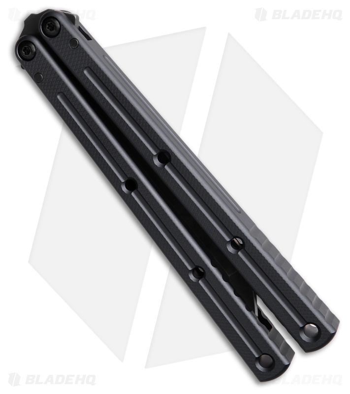 Squid Industries Krake Raken V3 Tanto Butterfly Knife Matte Gunmetal (4.5" AW)